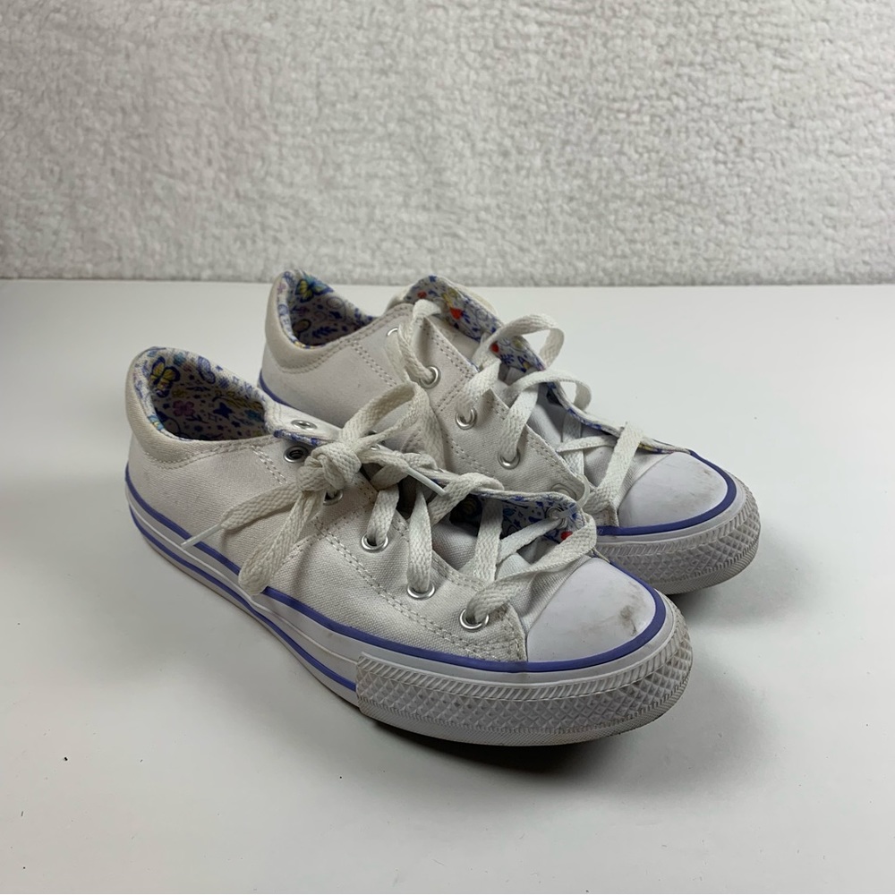 Converse Madison Magic Sneakers Padded Lace Up Floral Print Size 4 White 7280
